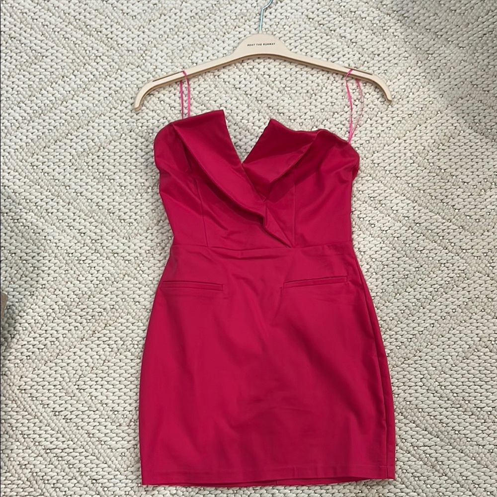 Superdown Pink Asymmetrical Bodycon Dress